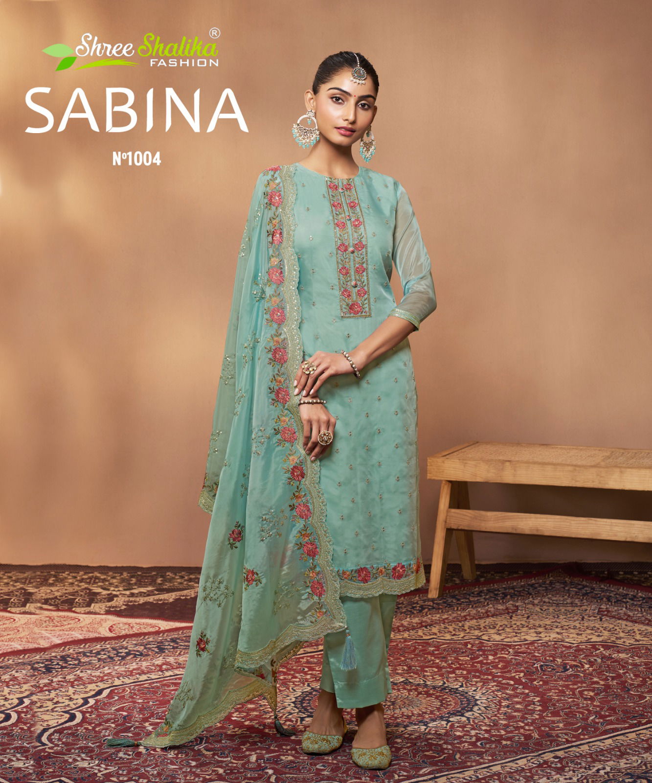 Sabina By Shree Shalika Organza Dress Material Wholesale Shop In Surat